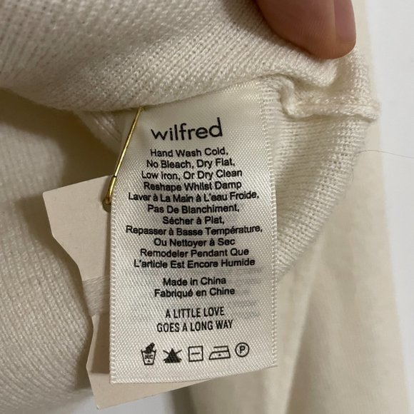 Wilfred Cream White Cropped Turtleneck Sweater - Picture 4 of 5